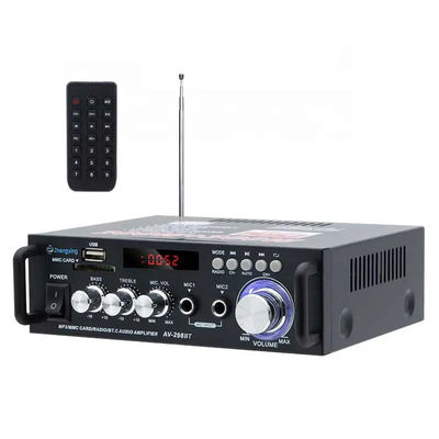 Amplificador de audio estéreo 120W LDZS AV-298BT con BT 2.0 inalámbrico y calidad de sonido HIFI