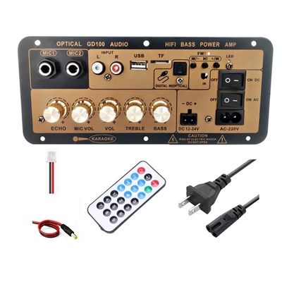 Tabla de amplificador mono BT de 100W con canales 2.0 para audio doméstico y automotriz