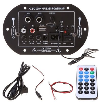 D3OK HIFI Bass Power Home Amplifier Board con 2 canales Bluetooth 4.2 y 12V 24V 220V Audio Amplifier Board