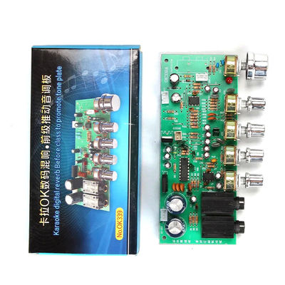Placa amplificadora de bajo ruido serie OK339 con reverberación para preamplificador de potencia de AC12-15v dual