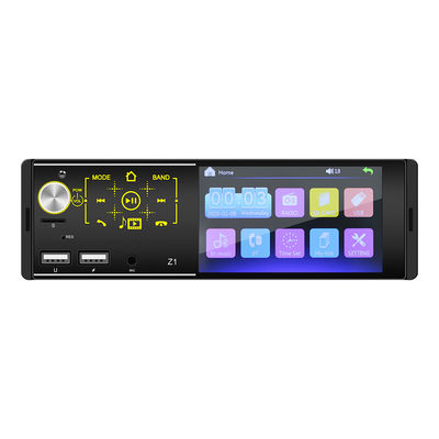 Estéreo de coche portátil de 4.1 pulgadas con doble USB, pantalla táctil HD para reproductor MP5 Bluetooth, luces coloridas, autorradio, radio de coche CD para DVD VCD