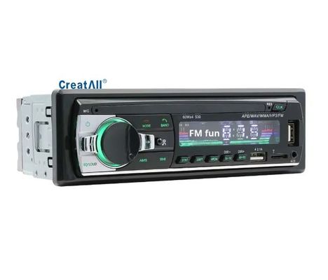 Reproductor MP3 para coche universal de un solo disco Creatall, unidad principal de audio con amplificador inalámbrico BT, unidad flash USB, manos libres y control central
