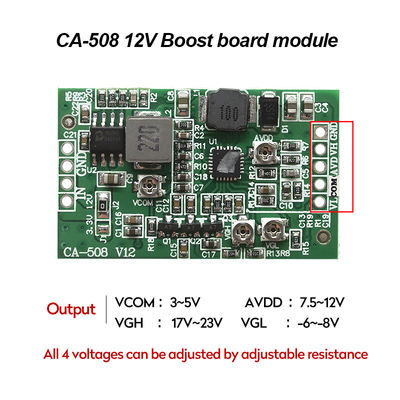 Tablero VGL VGH VCOM.AVDD 4 del LCD LED TCON del módulo del tablero del alza de CA-508 12v ajustable