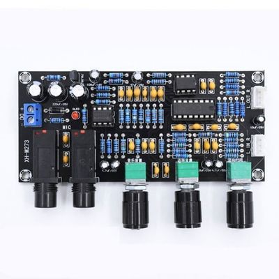 Panel de amplificador de micrófono PT2399 NE5532 con voltaje de trabajo DC12-24V para amplificación de audio estéreo