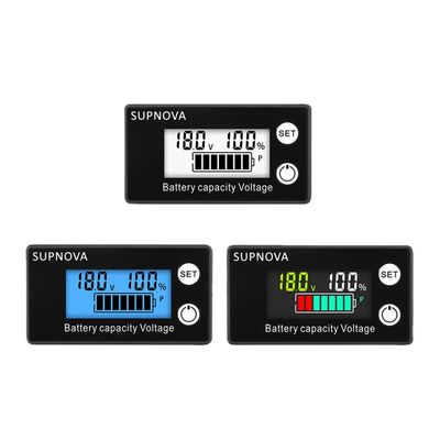 Indicador de plomo 12V-84V de voltio de la motocicleta del voltímetro del amperímetro de Digitaces