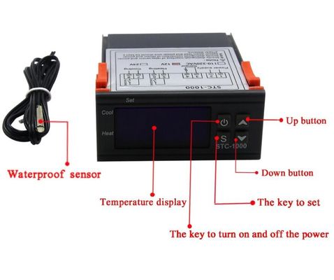 STC-1000 AC 110V-220V Sistema de monitoreo de termostato controlador de temperatura de humedad digital