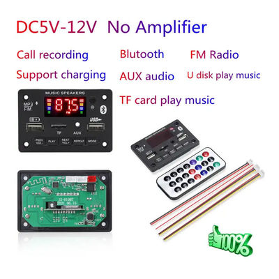 Tablero de decodificación de MP3 de 6V-12V, módulo de Audio Bluetooth 5,0, sistema receptor USB inalámbrico para coche