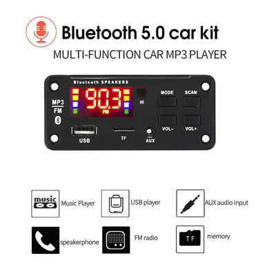 2x25W 50W Reproductor MP3 Placa de módulo de audio Bluetooth Sistema de sonido inalámbrico con control remoto