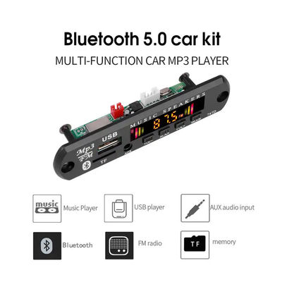 MP3 WMA 5.0 Bluetooth FM Radio Módulo Decodificador de Audio Placa Control Remoto Receptor Inalámbrico