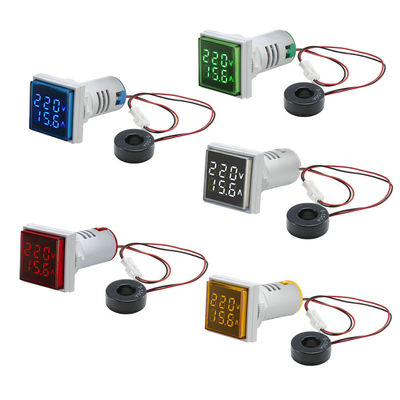 Corriente del voltaje del voltímetro y del amperímetro 110V 220V del cuadrado LED Digital