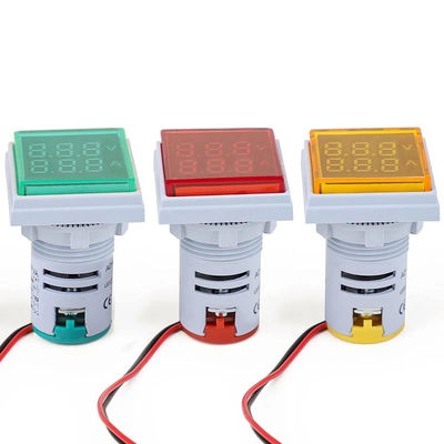 Corriente del voltaje del voltímetro y del amperímetro 110V 220V del cuadrado LED Digital