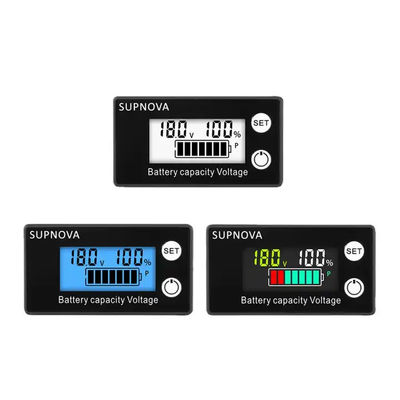 Indicador de plomo 12V-84V de voltio de la motocicleta del voltímetro del amperímetro de Digitaces