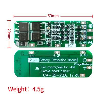 CA-3S-20A-E 11.1V 12V 12.6V BMS Batería de protección de la placa de litio 3s módulo BMS