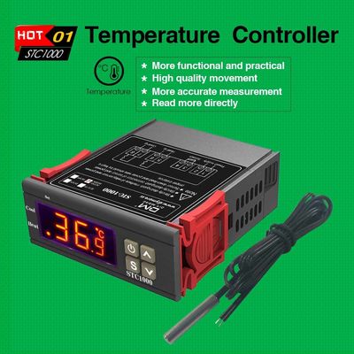 Controlador de humedad Digital con pantalla LCD 10A, Sensor NTC, regulador de monitoreo de CA 110V-220V