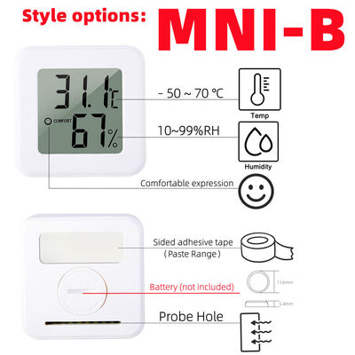 Regulador Temperature Humidity Gauge del termómetro de Digitaces del ABS los 4.3*4.3*1.2cm