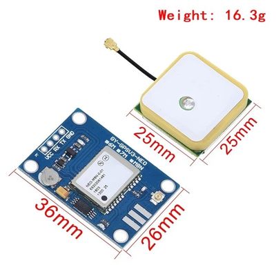 Modulo GPS NEO-6M para el controlador de vuelo PX4 Pixhawk V2 de APM MWC.4.5 APM2.56 APM 1.65 -3.6V. El eje de carga de las bombas es el eje de carga de las bombas.