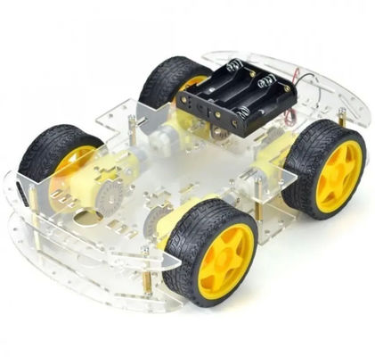 Versión más larga 4WD Smart Robot Car Chassis Kit 4 ruedas doble capa
