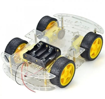 Versión más larga 4WD Smart Robot Car Chassis Kit 4 ruedas doble capa