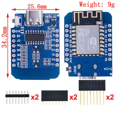 Basado en ESP8266 CH340G Nodemcu V2 Mini Pro V3.0 NodeMcu 4MB/16MB Bytes Lua WIFI Internet de las cosas Consejo de desarrollo
