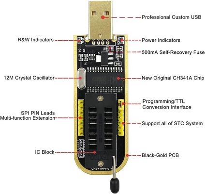 Modulo CH341 Modulo CH341 24 Serie 25 EEPROM Flash BIOS Modulo de programación por USB 93CXX/25CXX /24CXX