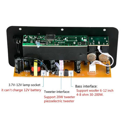 Tabla de amplificador de potencia digital D10 con potencia de salida de 30-120W Bluetooth 5.0 e entrada de micrófono doble para subwoofer y karaoke