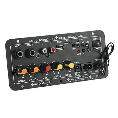 Tabla de amplificador de potencia digital D10 con potencia de salida de 30-120W Bluetooth 5.0 e entrada de micrófono doble para subwoofer y karaoke