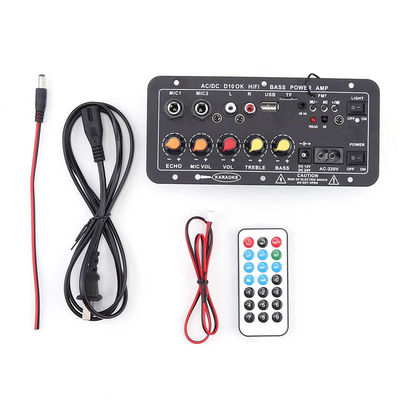 D10 12V 24V Subwoofer Amplificador de potencia digital Panel de audio inalámbrico estéreo BT 5.0 Dual micrófono Karaoke Amp Altavoz Acc