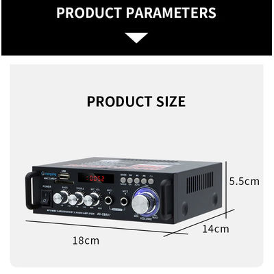 Amplificador de audio estéreo 120W LDZS AV-298BT con BT 2.0 inalámbrico y calidad de sonido HIFI