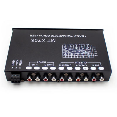 Ecualizador de audio para automóvil de 24 V y 5 segmentos con control remoto y entrada auxiliar para una sintonización precisa