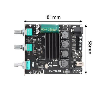XY-T100H Bluetooth 5.0 Amplificador de audio 100WX2 con control Sinilink-APP y TPA3116D2 Stereo Digital Power