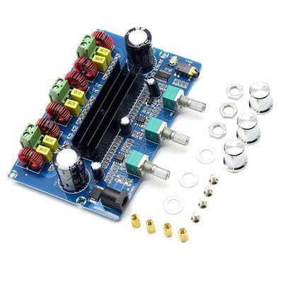 CA-3166B Bluetooth 5.0 Amplificador 2 * 50W + 100W 2.1 Canal TPA3116D2 con fuente de alimentación DC12 ~ 24V