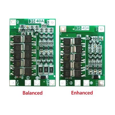 CA-3S-40A Cargador de batería de litio de iones de litio módulo de células de lipo PCB placa de protección BMS para el motor de perforación 12.6V con equilibrio