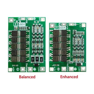 CA-3S-60A Cargador de batería de litio de iones de litio módulo de célula de lipo PCB BMS placa de protección para el motor de perforación 12.6V con equilibrio
