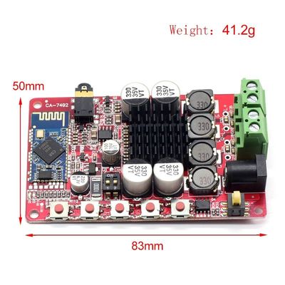 CA-7492B Módulo amplificador BT de potencia digital con CSR5.0 Bluetooth 2*50W de salida y 8-24V de potencia continua
