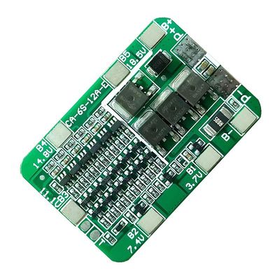 CA-6S-12A-E 24V placa de protección de PCB BMS para 6 paquetes 18650 módulo de batería de litio de iones de litio