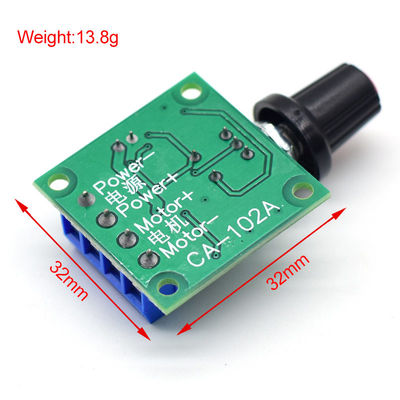 CA-102A Controlador de velocidad de motor PWM 2A 30W 1.8V 3V 5V 6V 12V