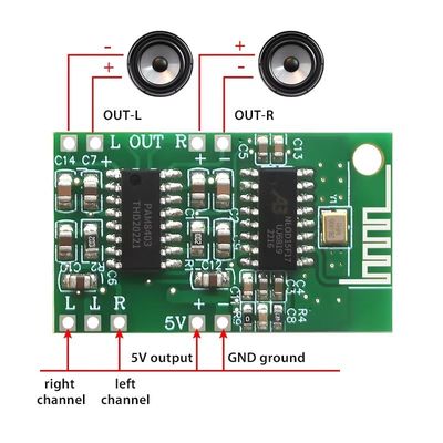 CA-8469 5V Clase D PAM8403 5.0 Bluetooth Audio Amplificador Módulo Placa Componente Digital