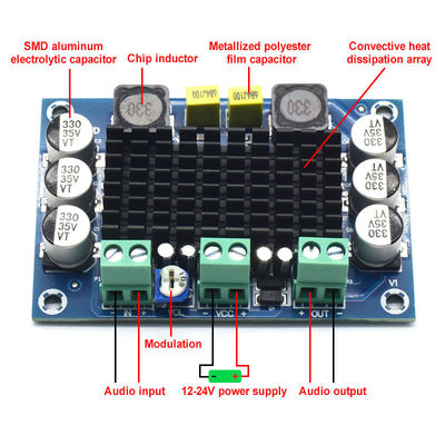 CA-3116D Tabla de amplificador de audio mono original de 100W con chip TPA3116D2 y entrada de 12-24V