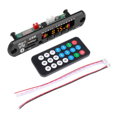 Módulo de audio Bluetooth 5.0 con pantalla a color y placa decodificadora de MP3 con control remoto para amplificador de automóvil