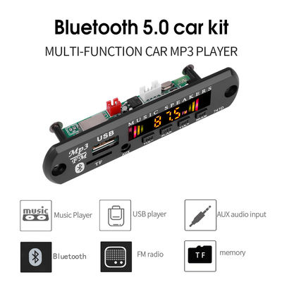 Módulo de audio Bluetooth 5.0 con pantalla a color y placa decodificadora de MP3 con control remoto para amplificador de automóvil