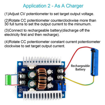 Módulo Step Down de convertidor de corriente corriente continua de 300W 20A DC-DC Buck con rango de limitación de corriente de 0,2-20A