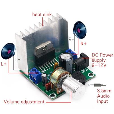 Módulo de amplificador digital de doble canal de 15W con chip TDA7297 para DIY Kit Audio Amplifier Board