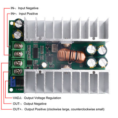 Módulo ajustable de 500W para el tipo de montaje estándar DC-DC CC CV Buck Converter