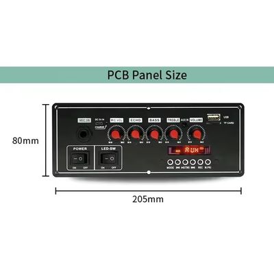 Función de grabadora de voz 2x20W 7.4V Micrófono inalámbrico con cable Portavoz de carrito de sonido Bt Decoder Amplificador de placa