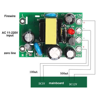 Tipo de montaje estándar Módulo de alimentación de conmutación AC-DC 110-220V con potencia de salida de 6 W