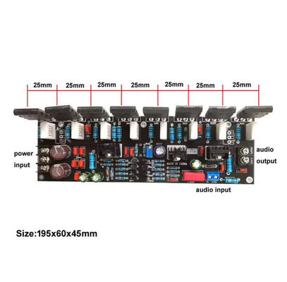 Tabla de amplificador de potencia de canales 2.0 de 400W con transistor Toshiba para mejora de audio