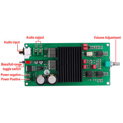 Tabla de amplificador digital de 600W con chip TPA3255 para sistemas de audio profesionales de 2.0 canales