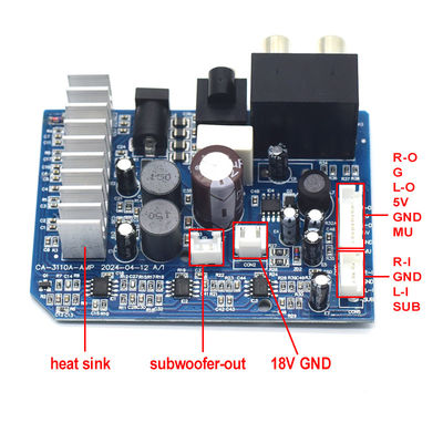 Placa amplificadora para subwoofer Digital TPA3110 8-24V 2*15W para 2,0 canales