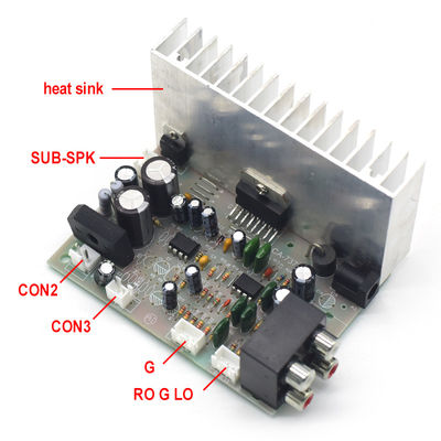 Junta de amplificadores de subwoofers digitales profesionales 2*38W AC/DC 12V con TDA7379