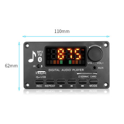 Placa base del amplificador del coche del módulo BLUETOOTH de alta potencia 2x40W con soporte del formato de audio APE y más de 20 horas de duración de la batería